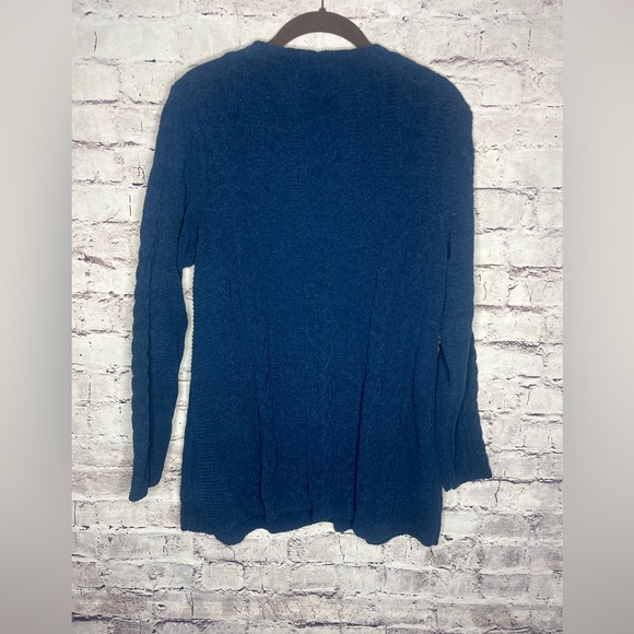 Medium petite JJILL blue knit long sleeve sweater - Picture 3 of 5
